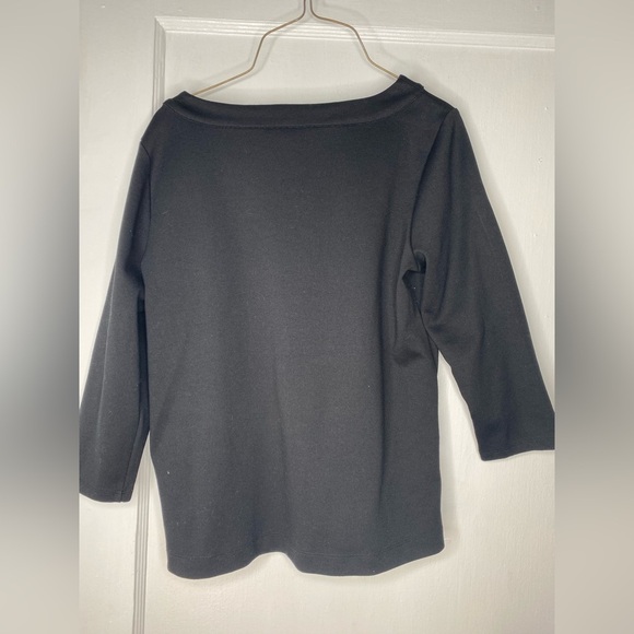 ANN TAYLOR MP Women's Black Zipper sided Top - Picture 6 of 7